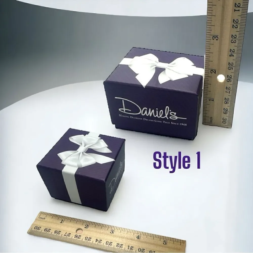 Daniel’s Jewelry l Signature Purple Box with White Bow l 2 Styles l Box only
